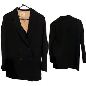 Wilfred navy double breasted blazer size xxs
